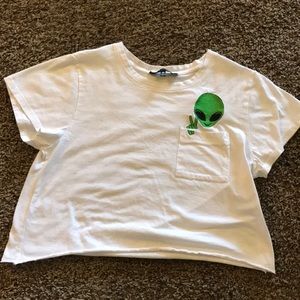 a white crop top for juniors
